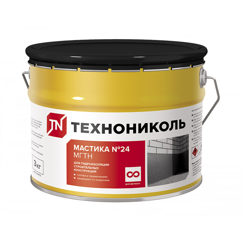 Мастика гидроизоляционная №24 (МГТН), ведро 3 кг