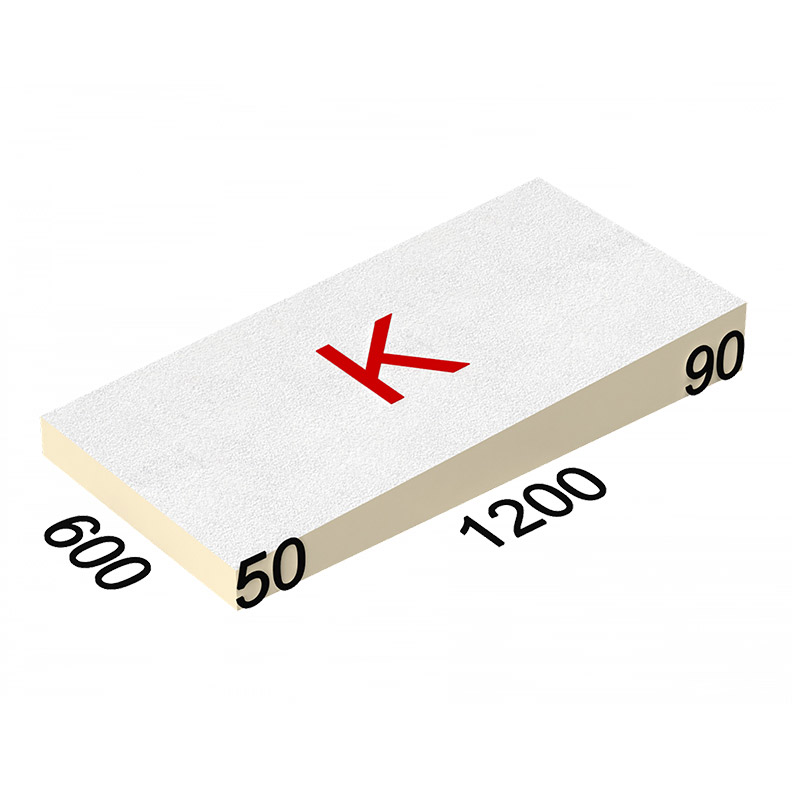 LOGICPIR Slope -3,4% (K) СХМ/СХМ 1200х600х50-90 (упак, 8 плит, 5,7600 кв.м)