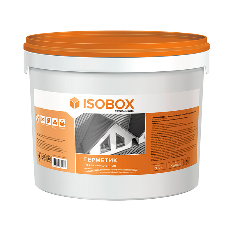 Герметик ISOBOX Пароизоляционный Акриловый (внутренний Б), 7кг