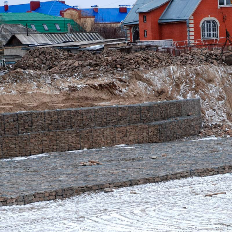Габион матрац ГСИ-М 4х2х0,23 оцинкованный, Ø проволоки 2,2 мм, размер ячейки 6х8 см