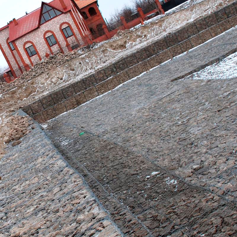 Габион матрац ГСИ-М 6х2х0,3 оцинкованный / ПВХ, Ø проволоки 2,4/3,4 мм, размер ячейки 6х8 см