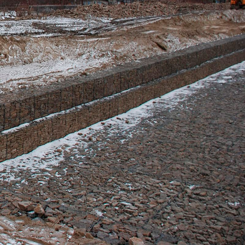Габион матрац ГСИ-М 6х2х0,23 оцинкованный, Ø проволоки 3,0 мм, размер ячейки 8х10 см