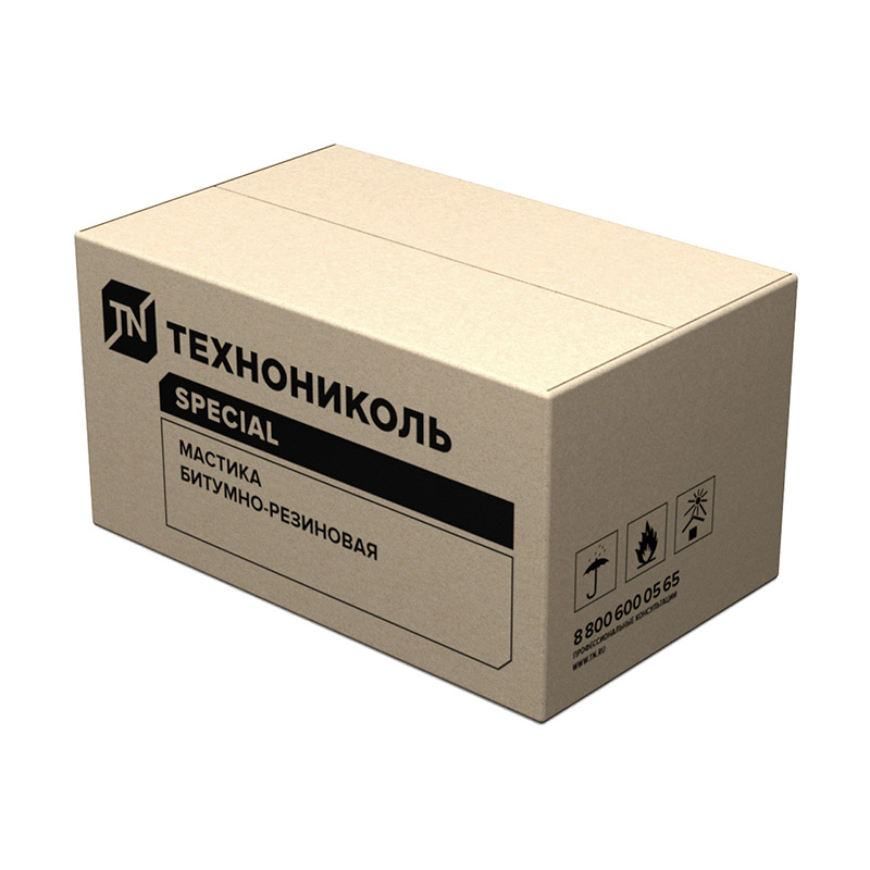 Мастика битумно-резиновая МБР-90, коробка 14 кг