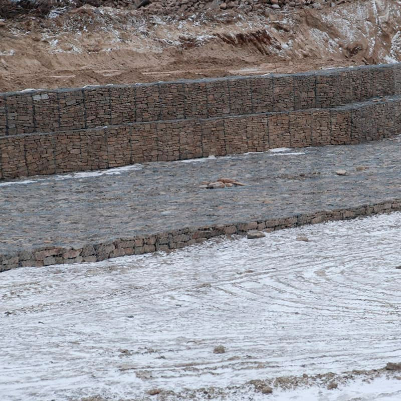 Габион матрац ГСИ-М 6х2х0,3 оцинкованный / ПВХ, Ø проволоки 2,4/3,4 мм, размер ячейки 6х8 см