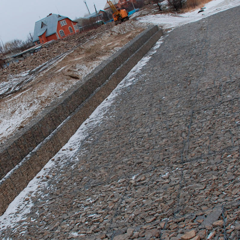 Габион матрац ГСИ-М 5х2х0,23 оцинкованный, Ø проволоки 2,7 мм, размер ячейки 6х8 см