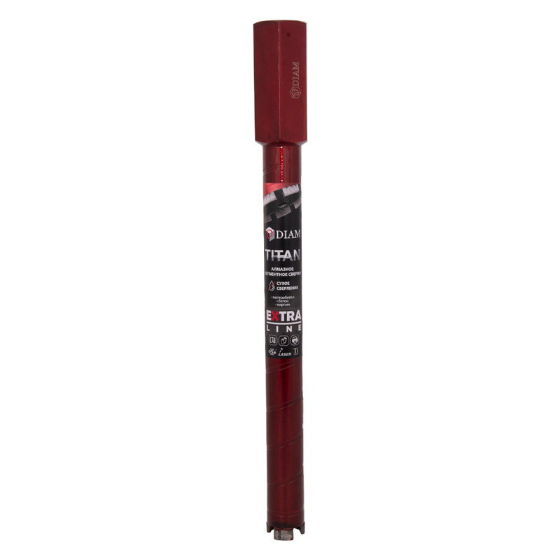 Алмазное сегментное сверло DIAM EXTRA LINE 32мм TITAN HIT (сухое сверление) 313020