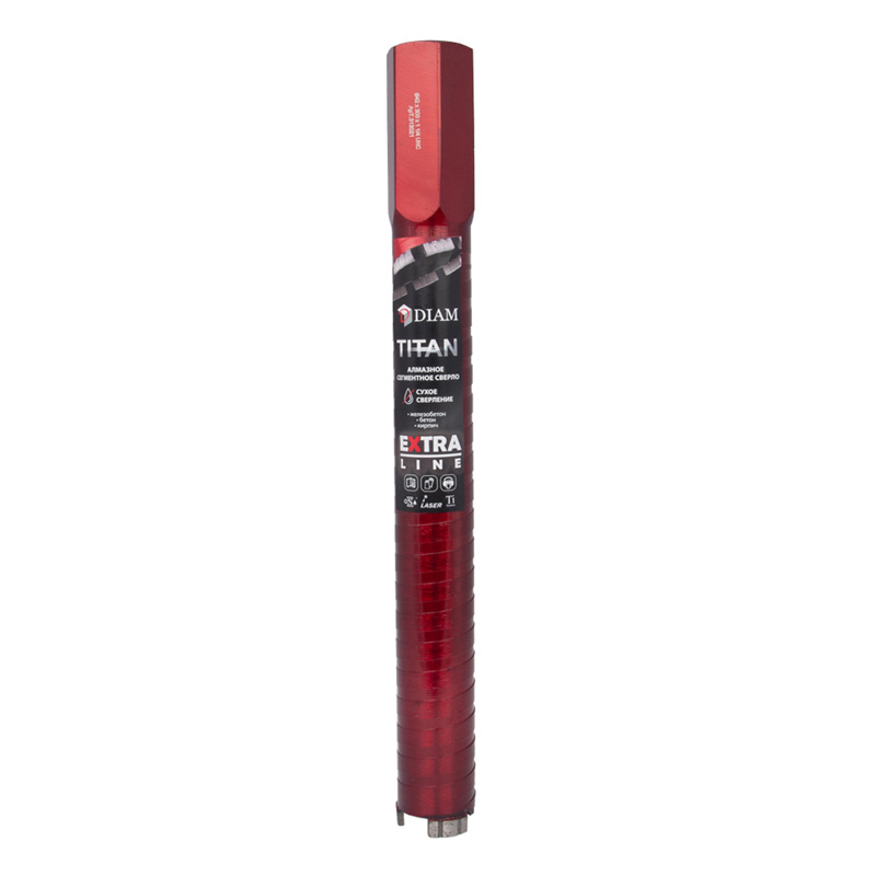 Алмазное сегментное сверло DIAM EXTRA LINE 42мм TITAN HIT (сухое сверление) 313021