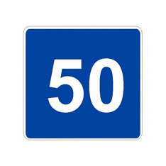 Знак 6.2 — Рекомендуемая скорость