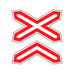 Знак 1.3.2 — Многопутная железная дорога