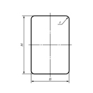 Корпус прямоугольного дорожного знака 450х1350мм