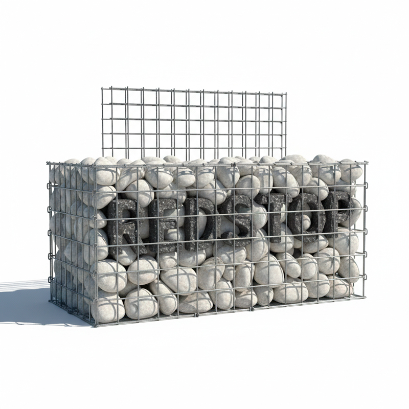 Габион с армопанелью ГСИ-КА 6x2x1м.